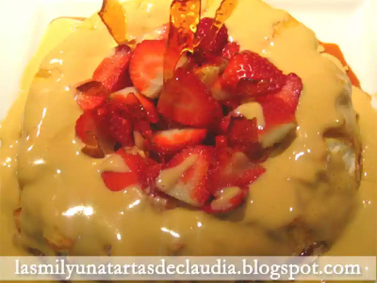 Isla flotante con sabayón