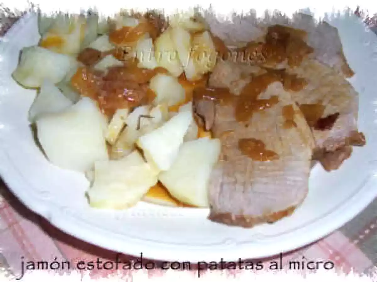 Jamón estofado al Oporto