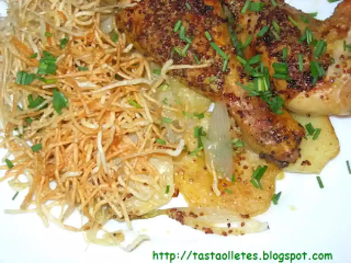 JAMONCITOS DE POLLO ASADO A LA MOSTAZA