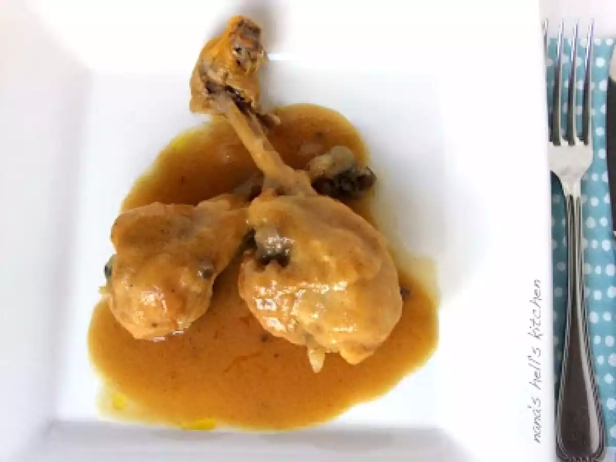 Jamoncitos de pollo con naranja y limón