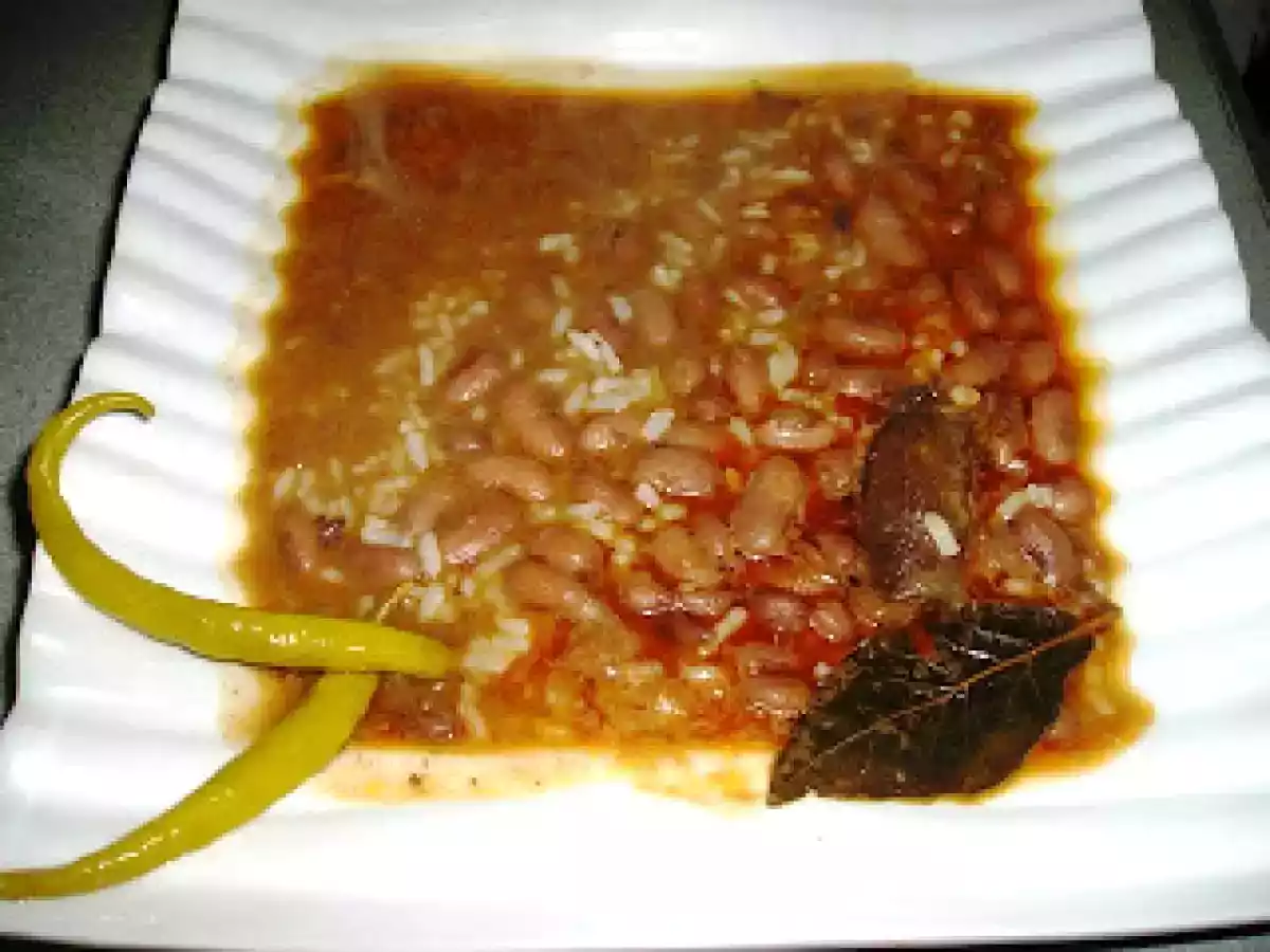 Judías canela con arroz