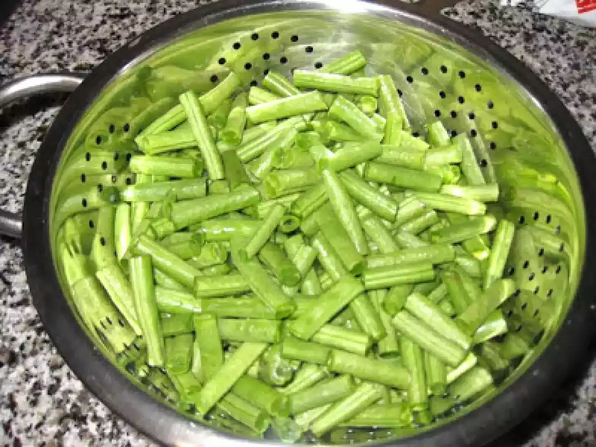 Judías finas salteadas con jamón - foto 3