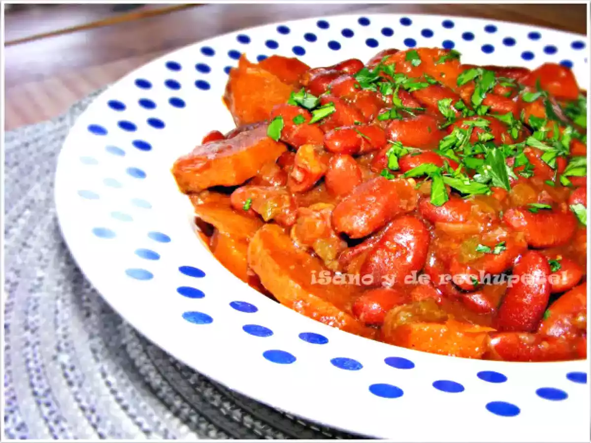 Judías negras con toque de especias