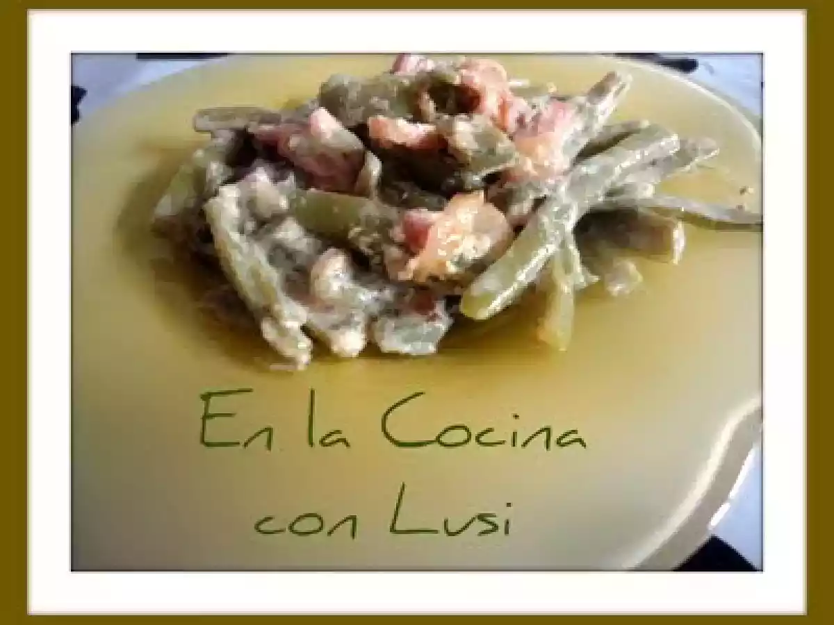 Judias Verdes a la carbonara