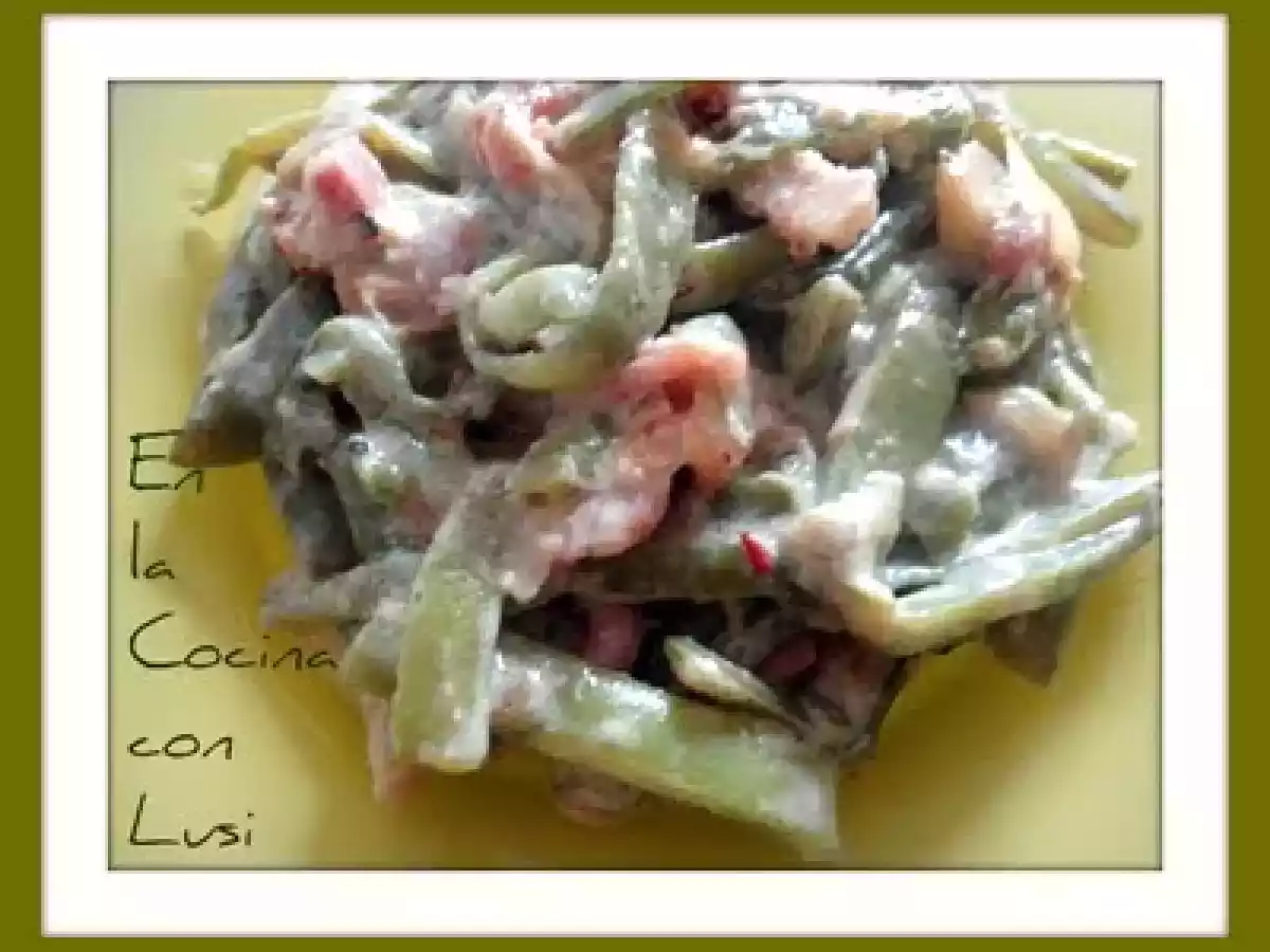 Judias Verdes a la carbonara - foto 3