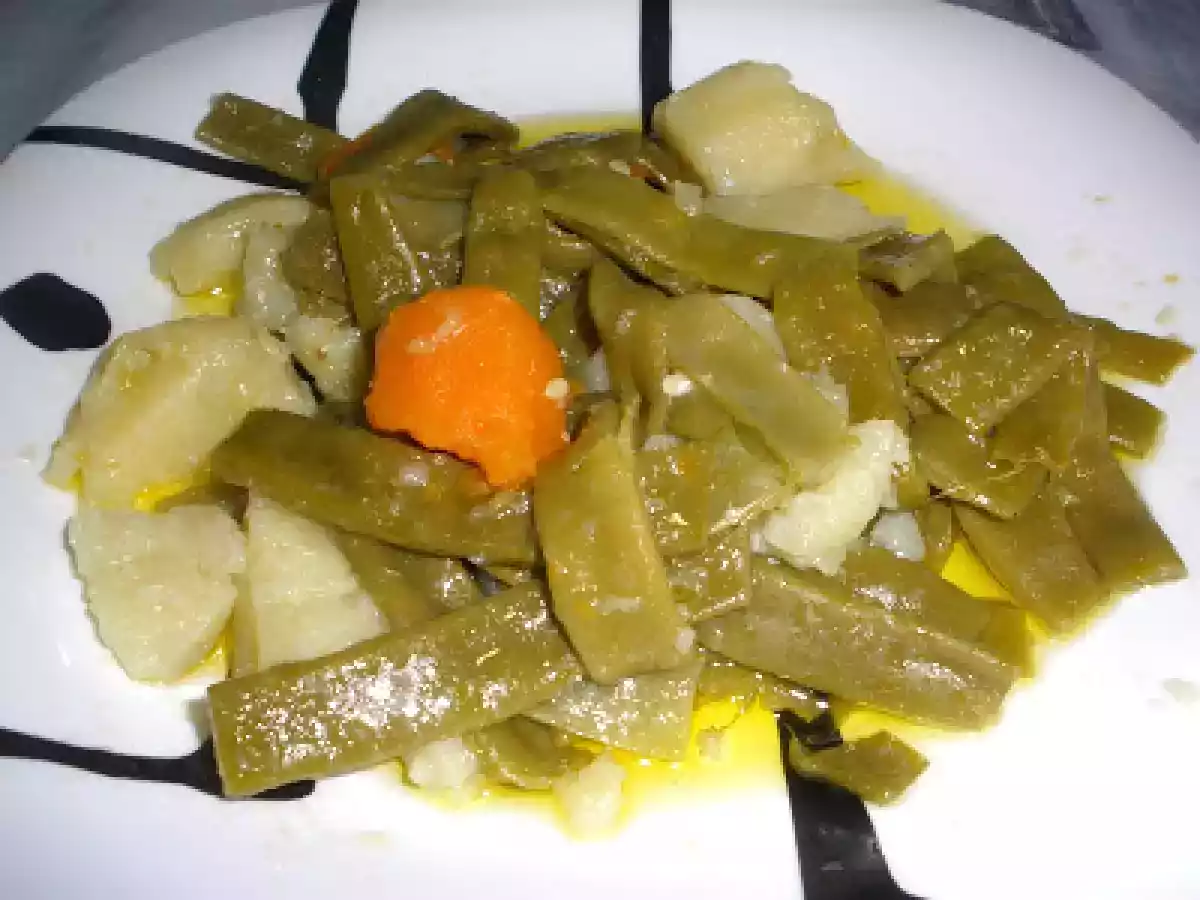 Judias verdes con aceite y vinagre