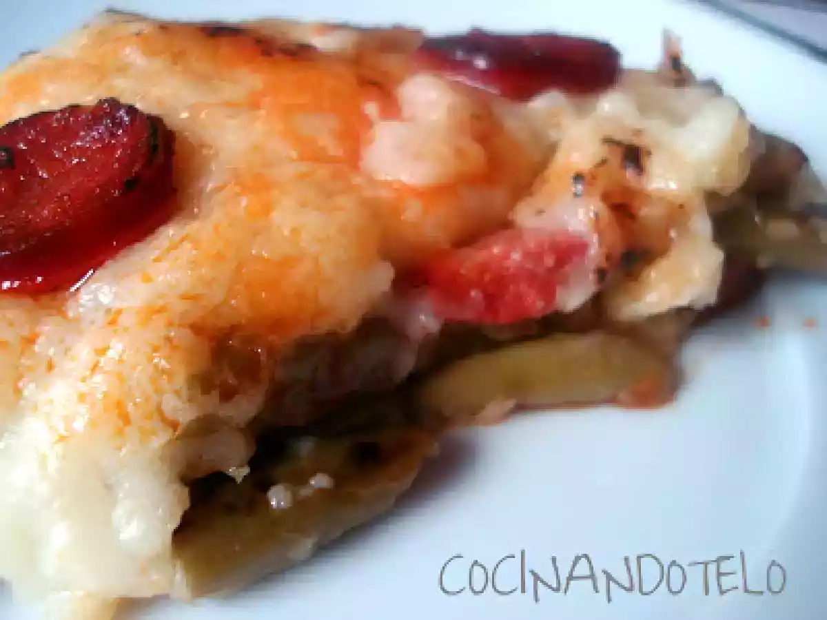 JUDIAS VERDES CON GRATÉN DE PATATA Y CHORIZO - foto 4