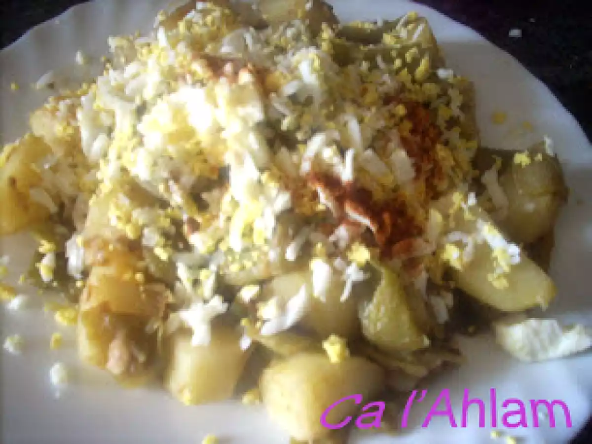 Judías verdes con patatas salteadas