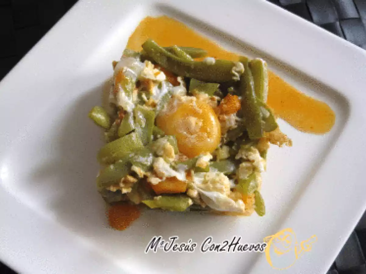 JUDIAS VERDES CON TOMATE Y HUEVO - foto 3