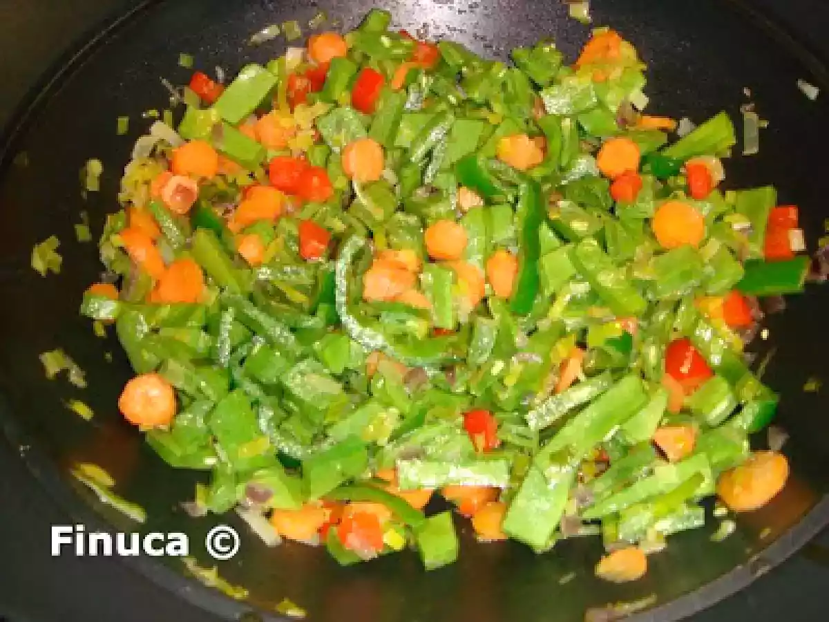 Judías verdes en wok