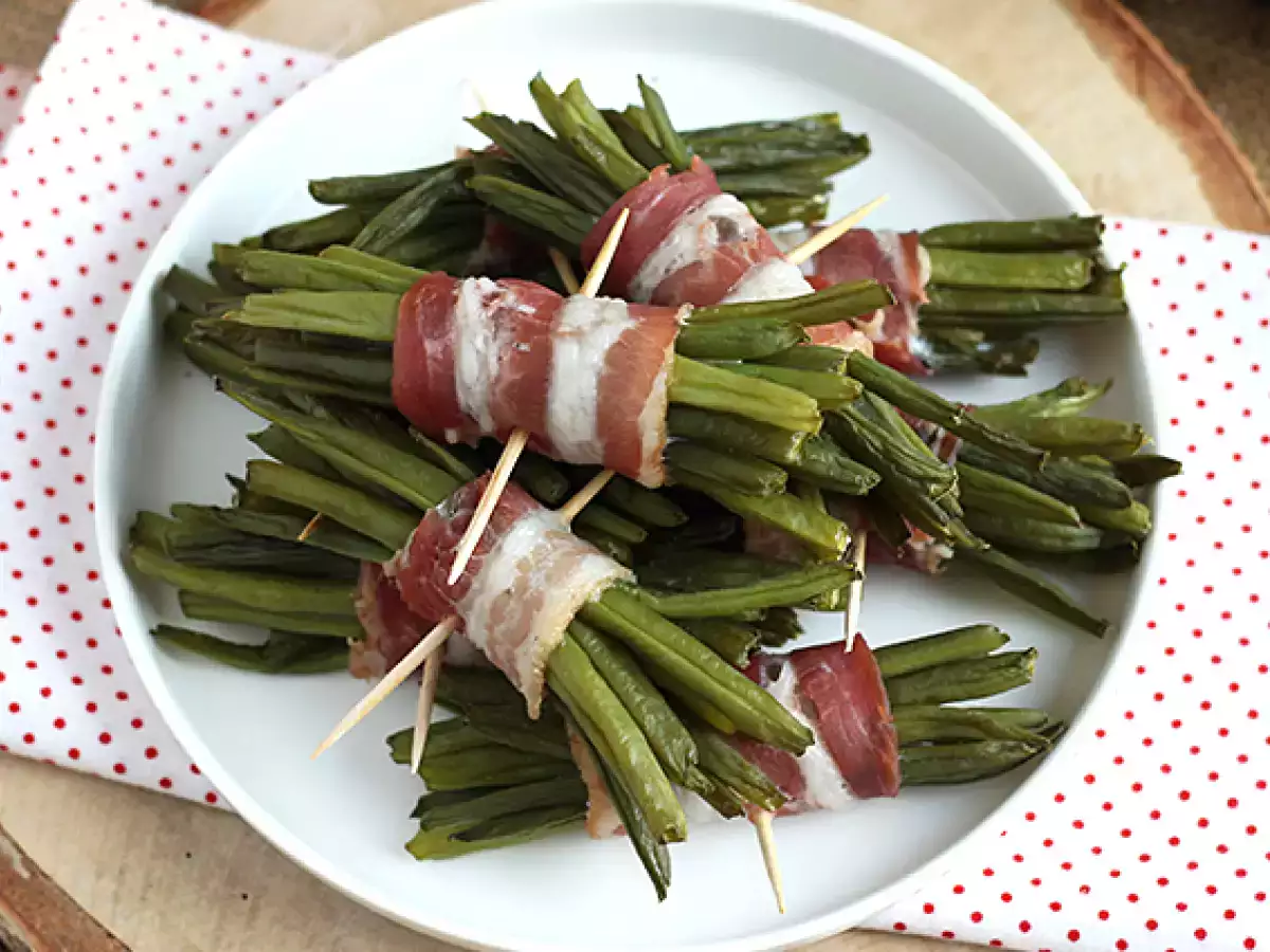 Judías verdes envueltas con bacon ahumado - foto 4