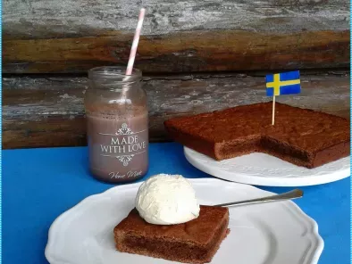 Kladdkaka - Pastel de chocolate sueco