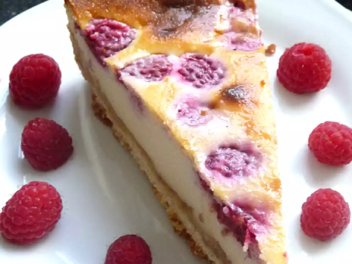 Kuchen de ricotta y frambuesa