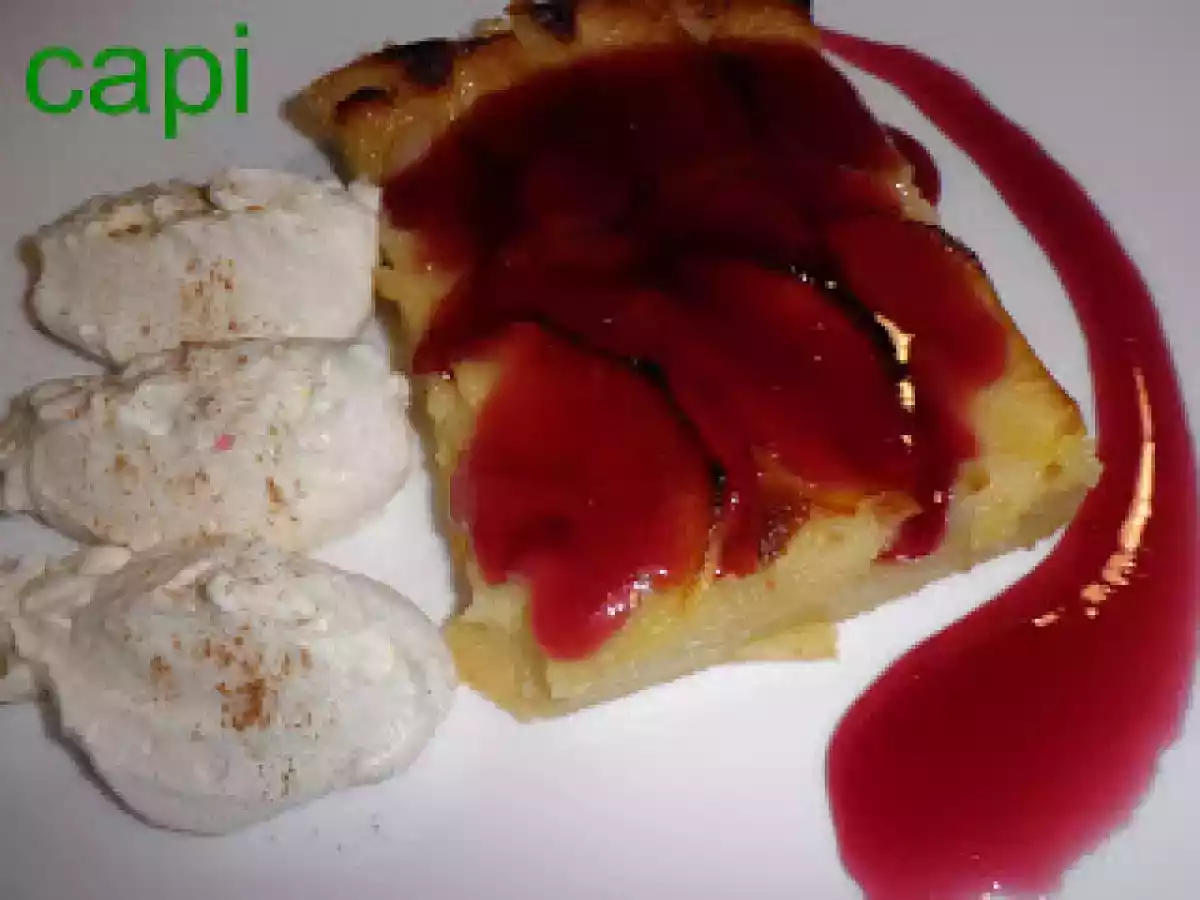 LA GRANADA.MELAZA DE GRANADA Y TARTA DE MANZANA.