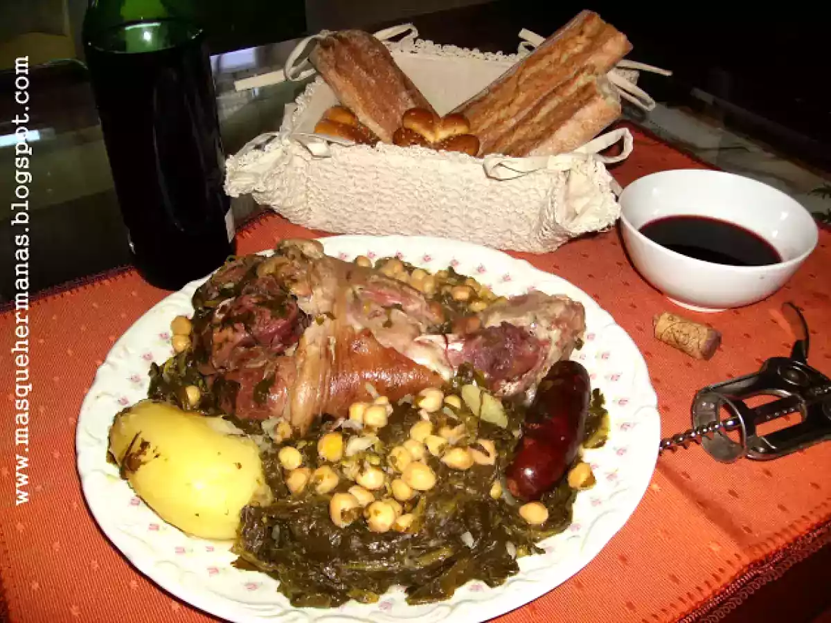 LACÓN CON GRELOS Y GARBANZOS el Hostal - foto 4