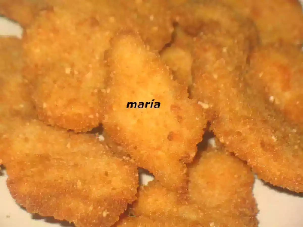 Lagrimitas de pollo empanadas con cacahuetes y queso - foto 2