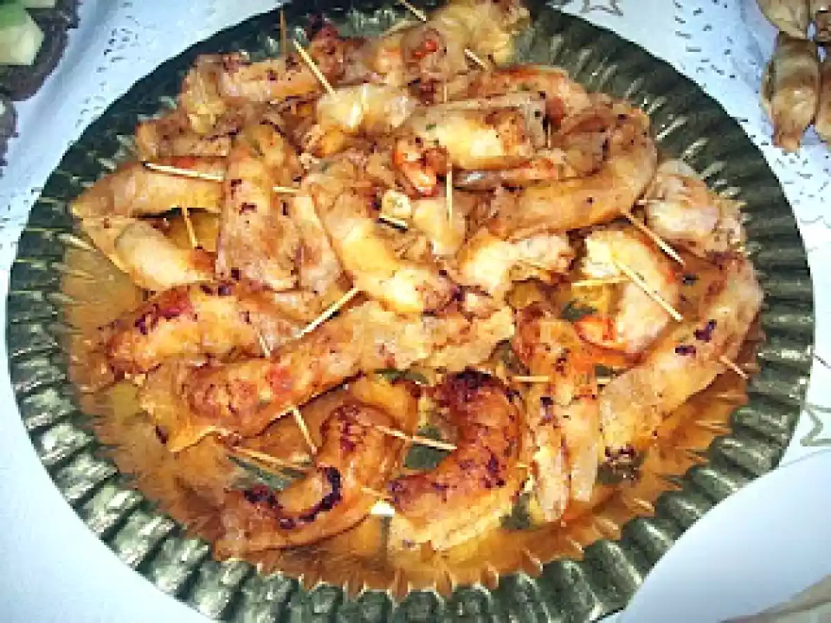 Langostinos en gabardina de brick