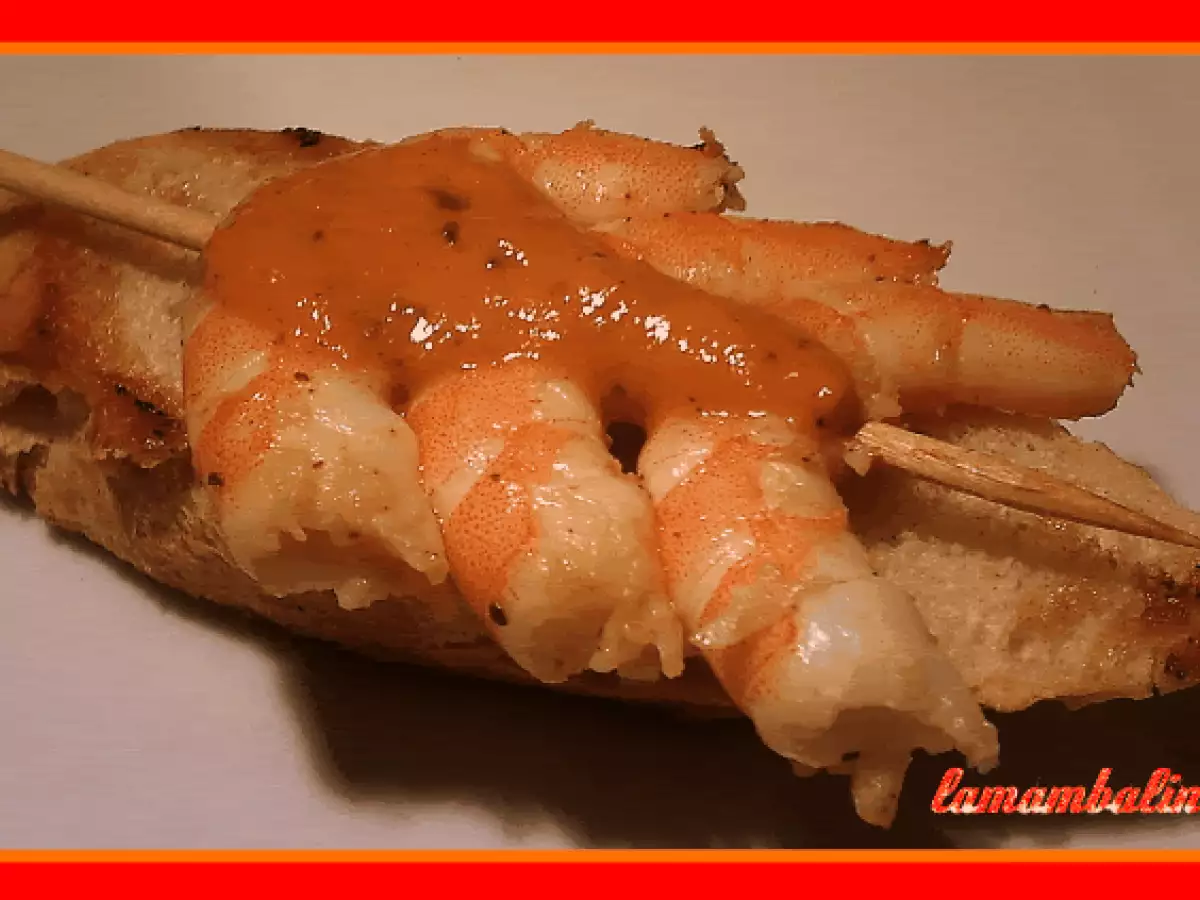 LANGOSTINOS EN SALSA DIABLO