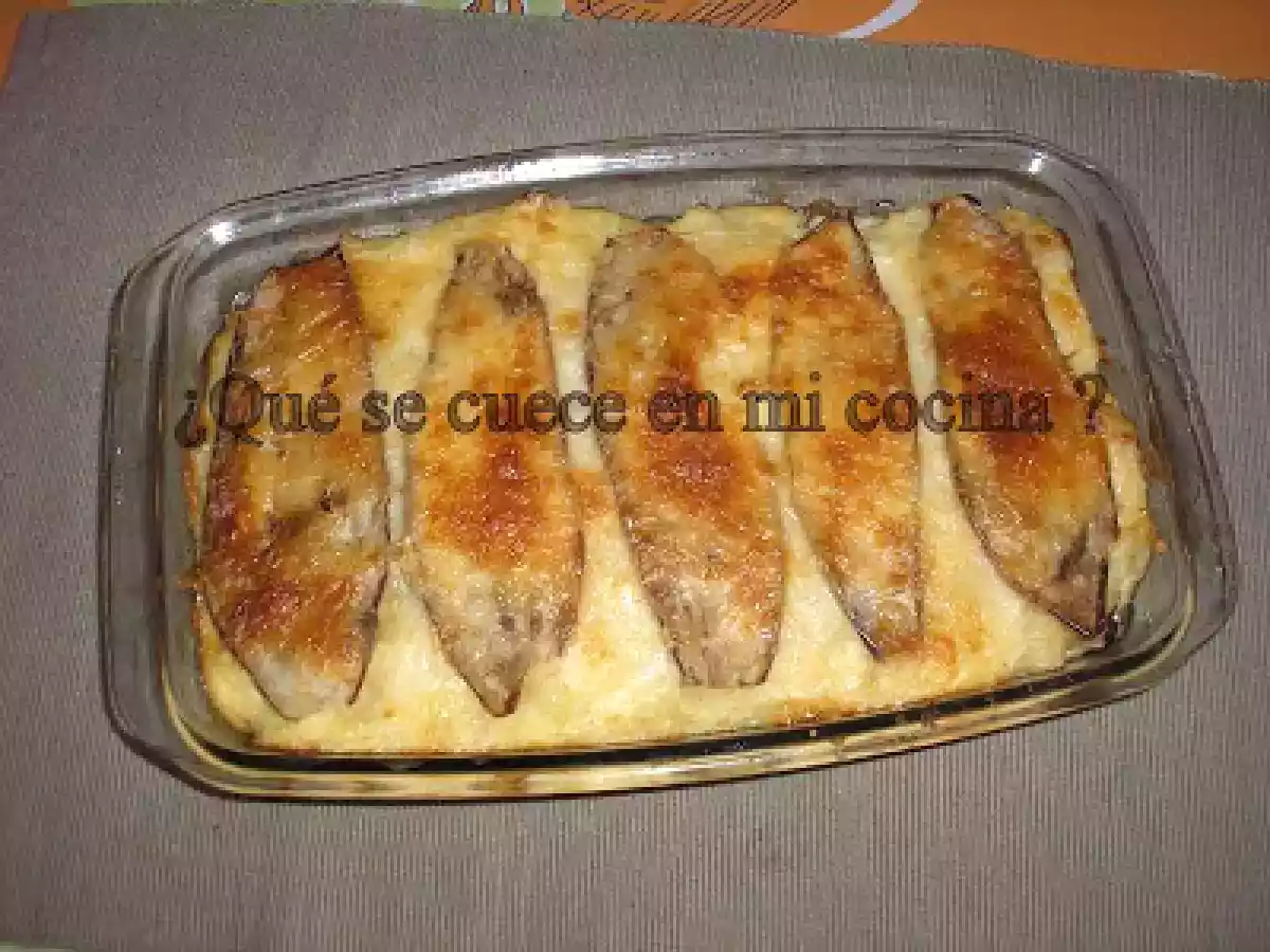 LASAÑA DE BERENJENA Y BACALAO.