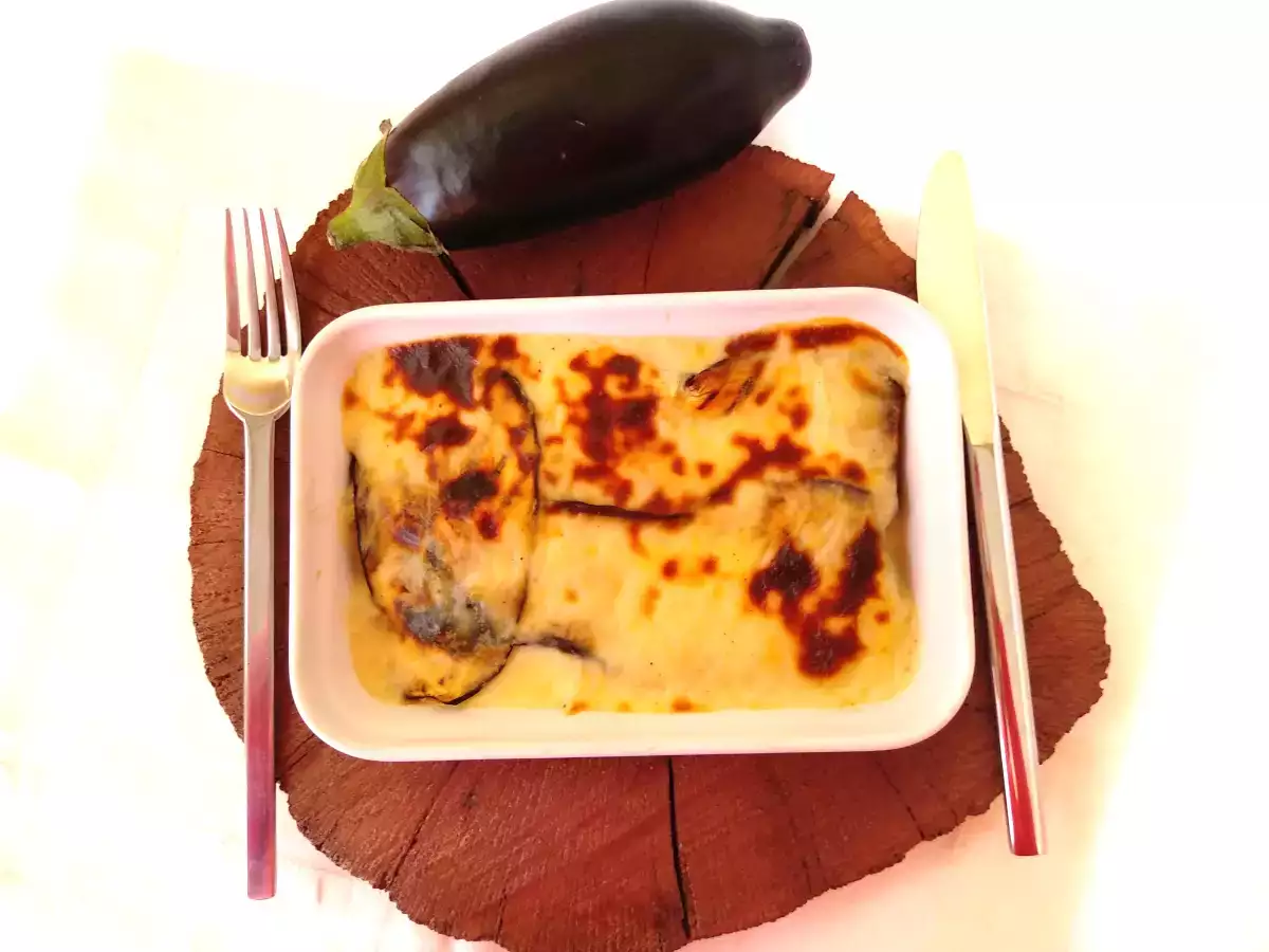 Lasaña de berenjenas y bacalao al ajoarriero, con queso de cabra - foto 3