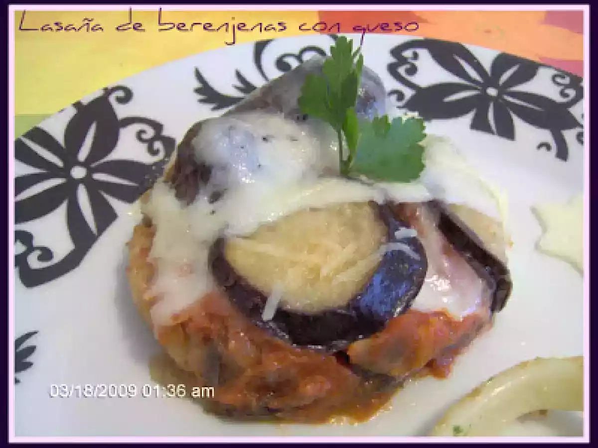 LASAÑA DE BERENJENAS Y QUESO