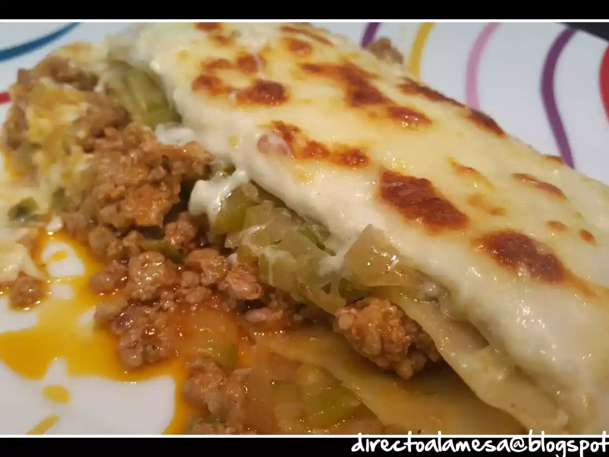 Lasaña de calabacín y carne - foto 3