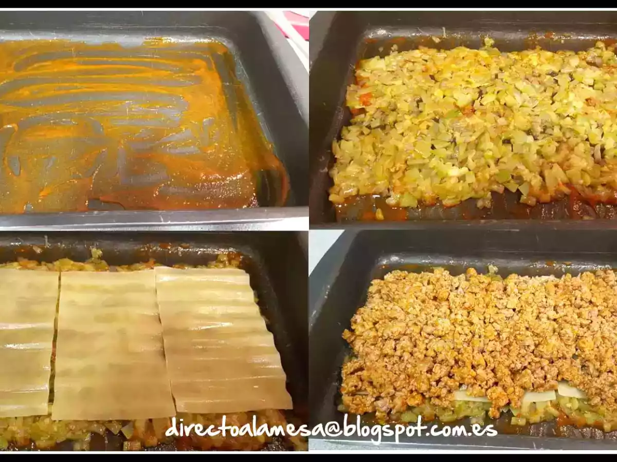 Lasaña de calabacín y carne - foto 6