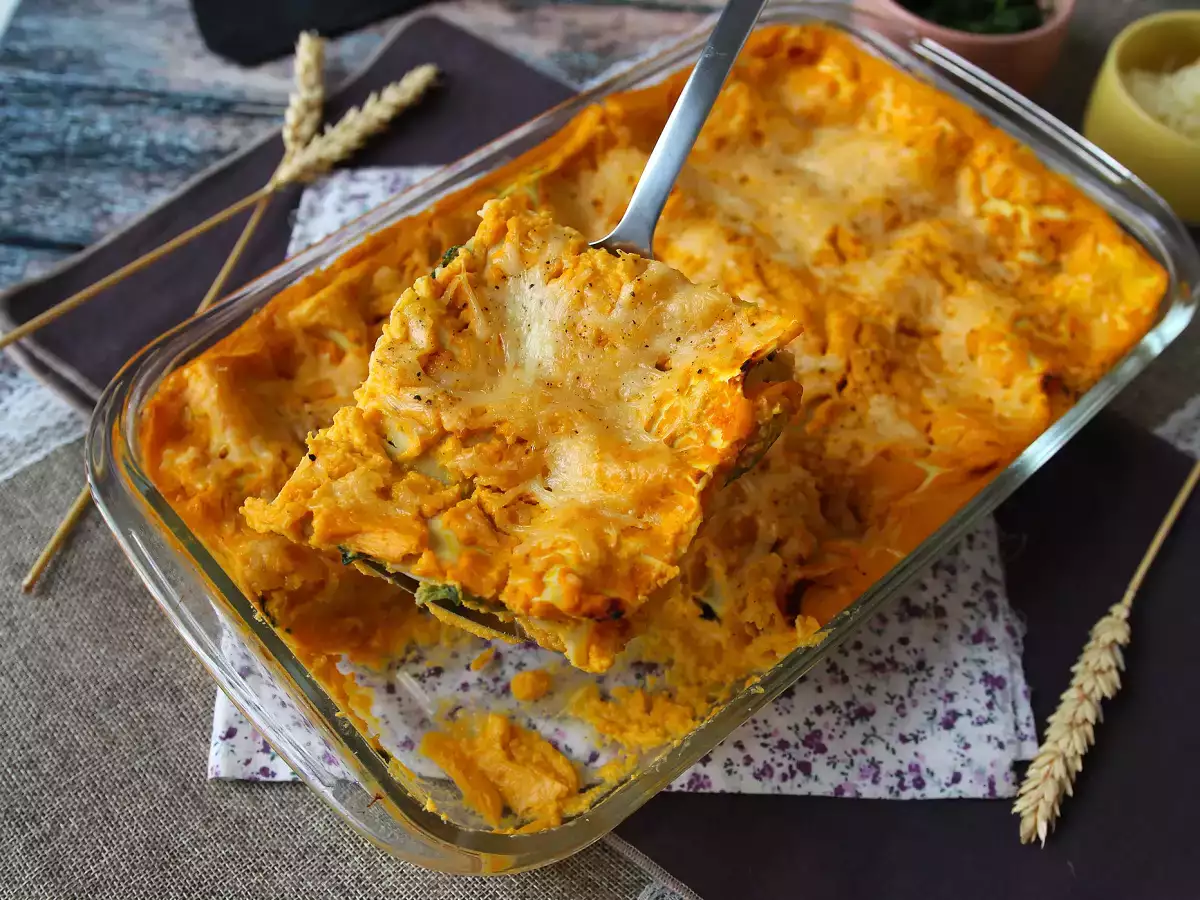 Lasaña de calabaza, espinacas y ricotta - foto 3