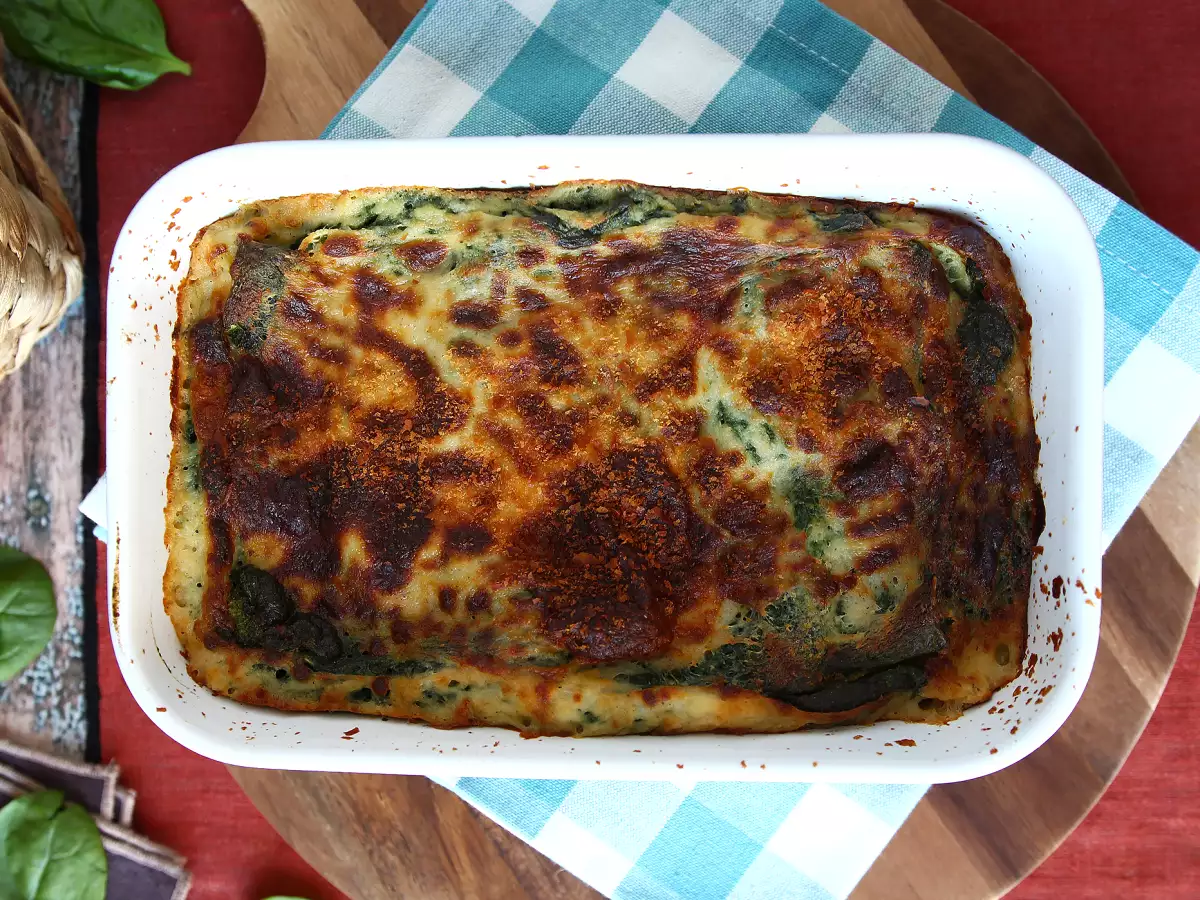 Lasaña de espinacas y tofu en freidora de aire - foto 2