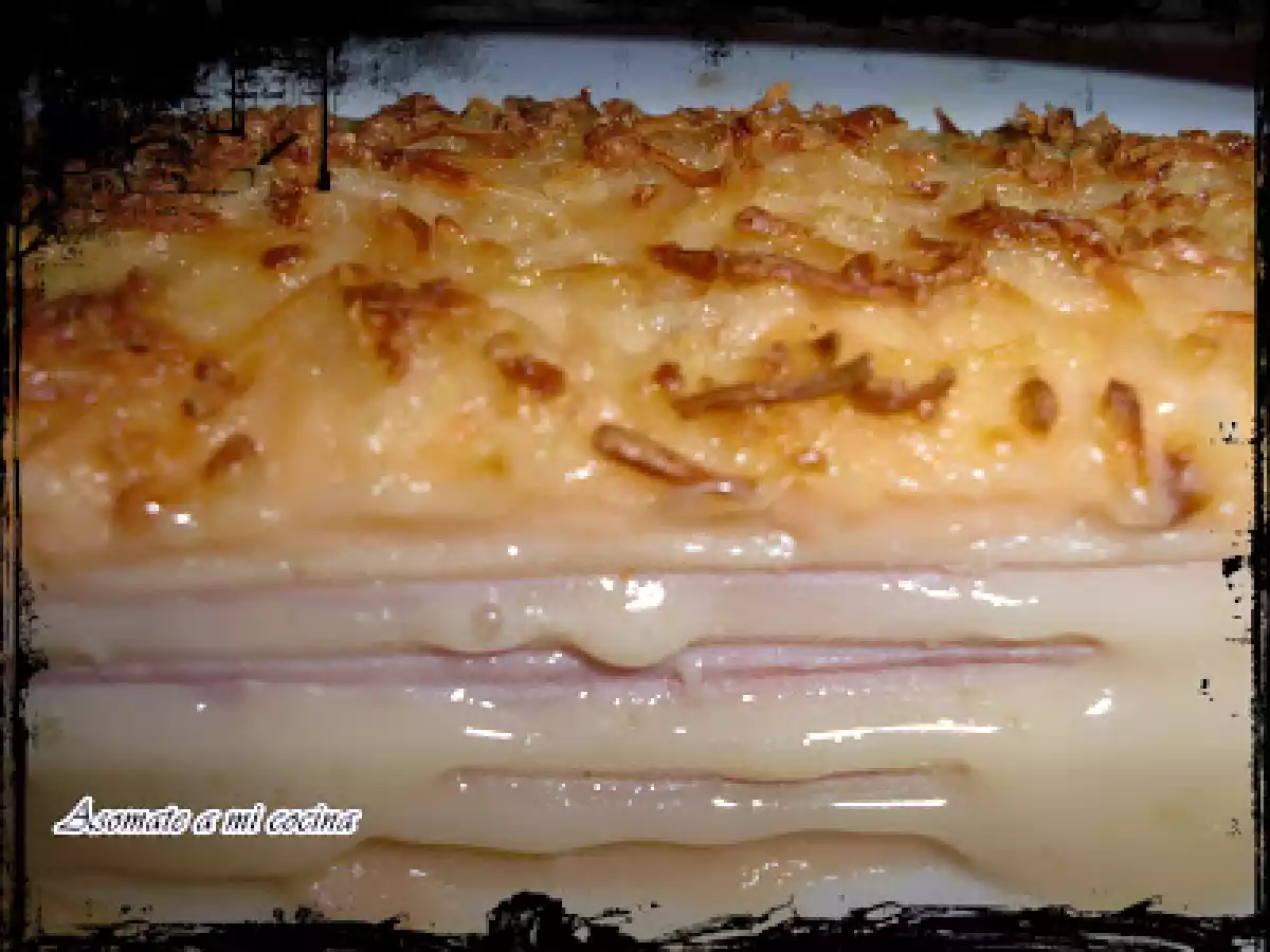 Lasaña de jamón y queso - foto 2