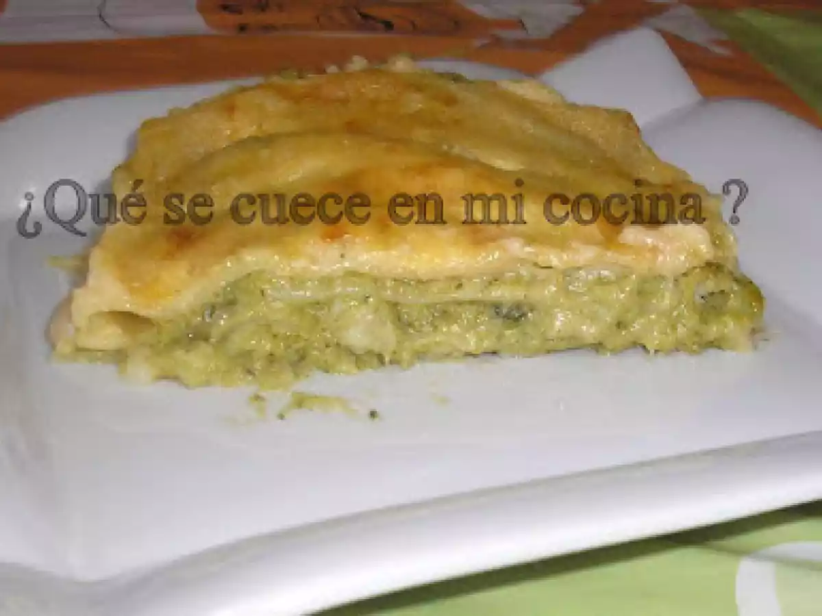 LASAÑA DE MERLUZA Y BRÓCOLI
