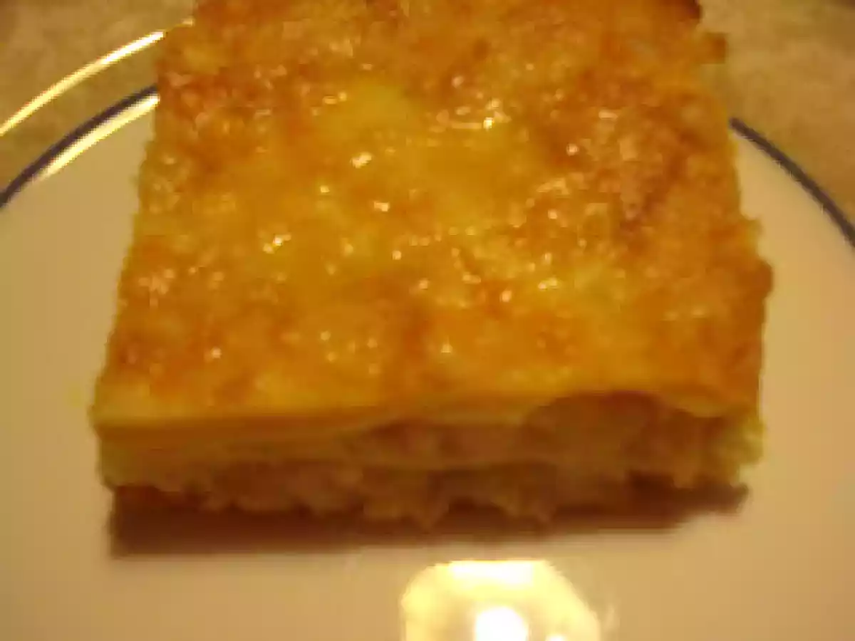 LASAÑA DE MERLUZA Y GAMBAS