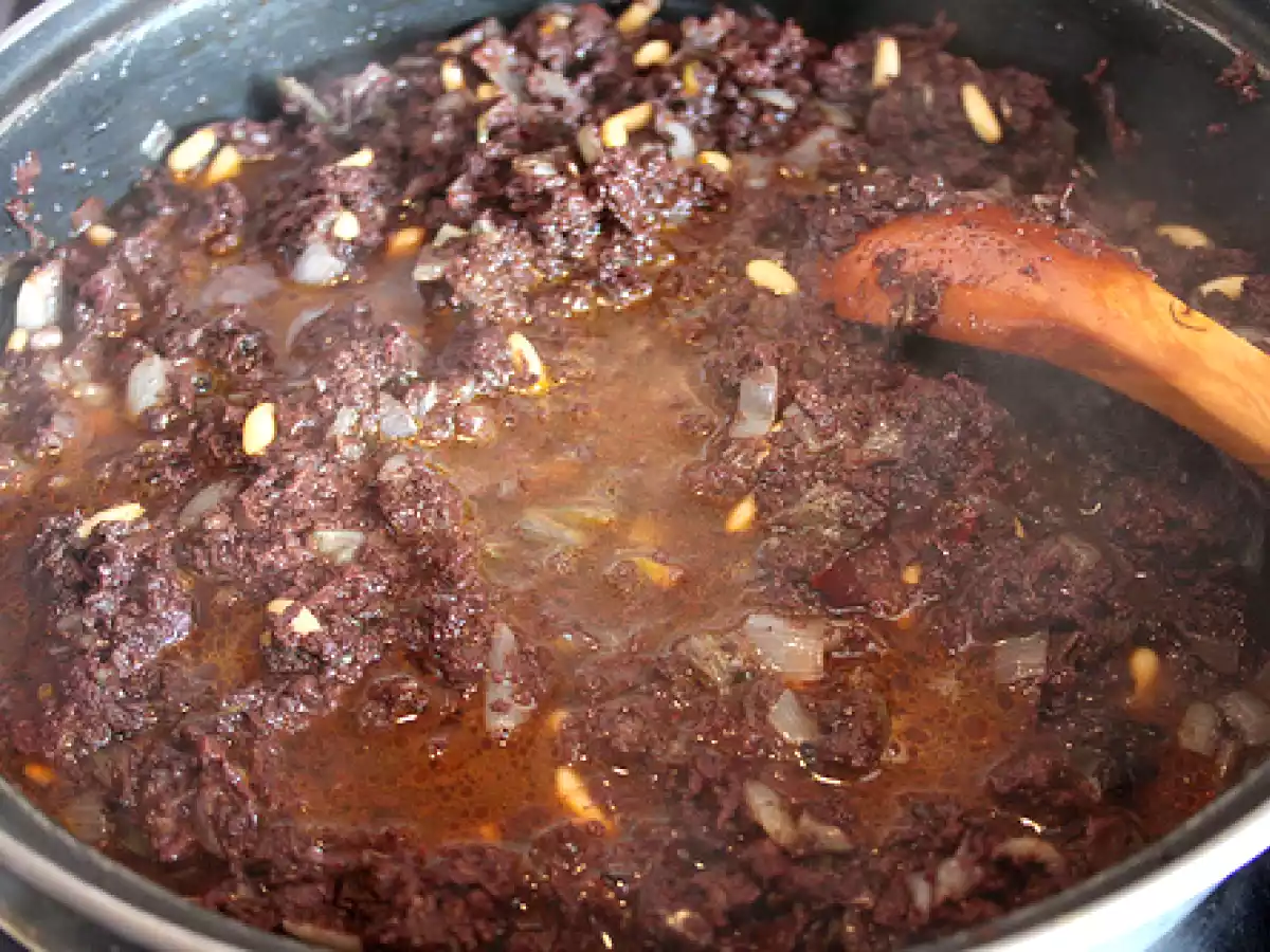 Lasaña de morcilla y tomate confitado. Paso a paso. - foto 13