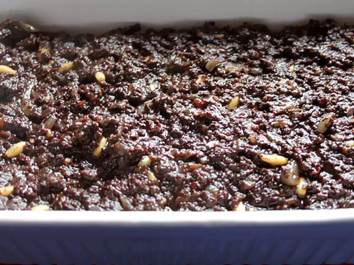 Lasaña de morcilla y tomate confitado. Paso a paso. - foto 15