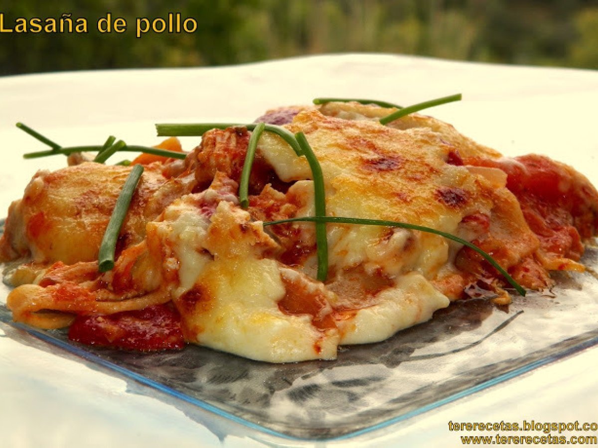 Lasaña de pollo rico