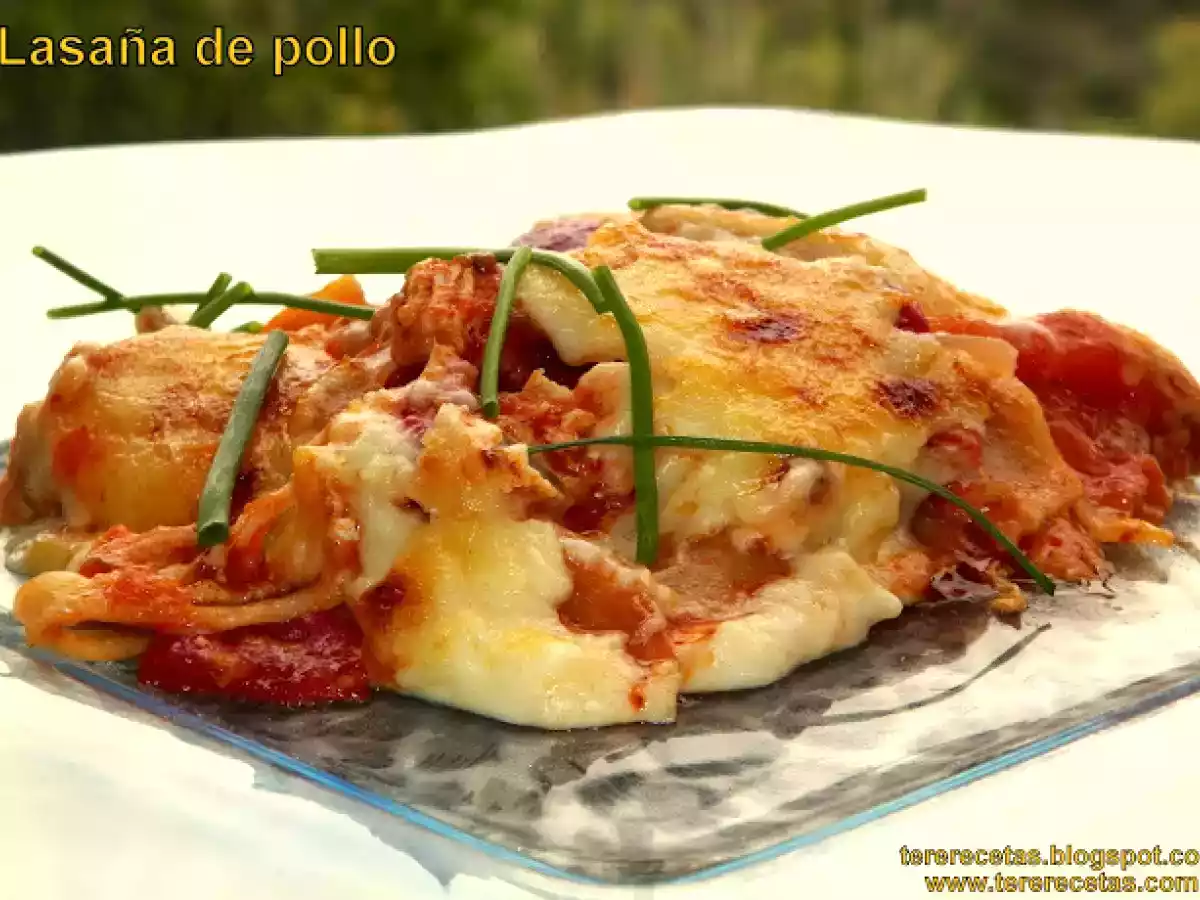 Lasaña de pollo rico