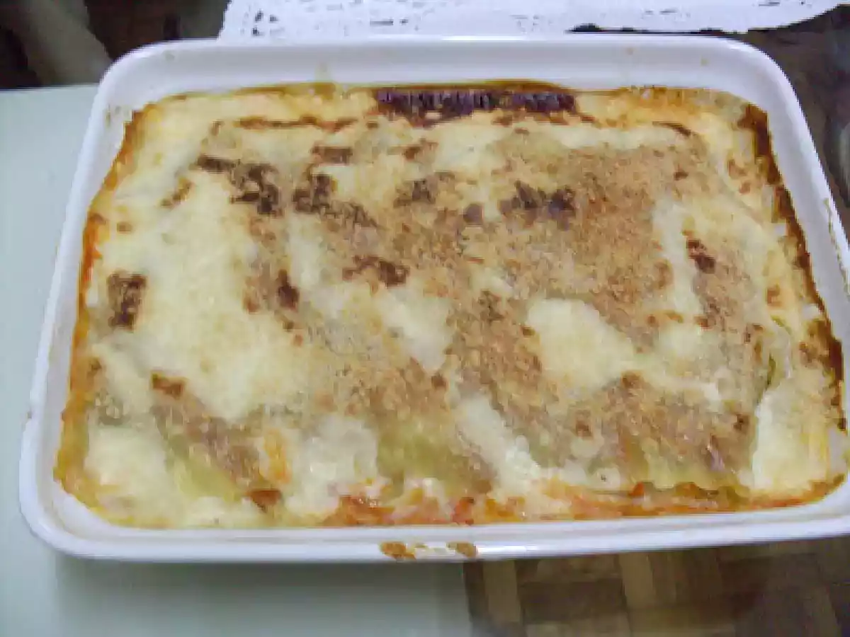 Lasaña de puerros y zanahoria