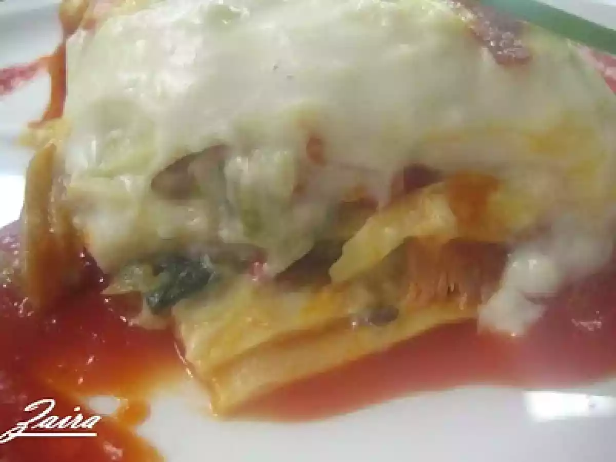 Lasaña de verduras y jamón - foto 5