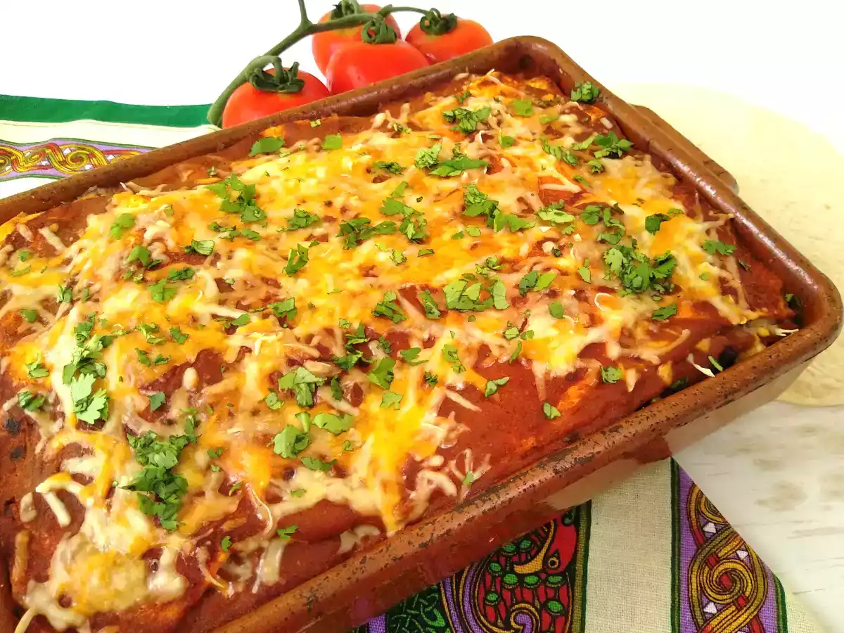 Lasaña mexicana {receta vegetariana}