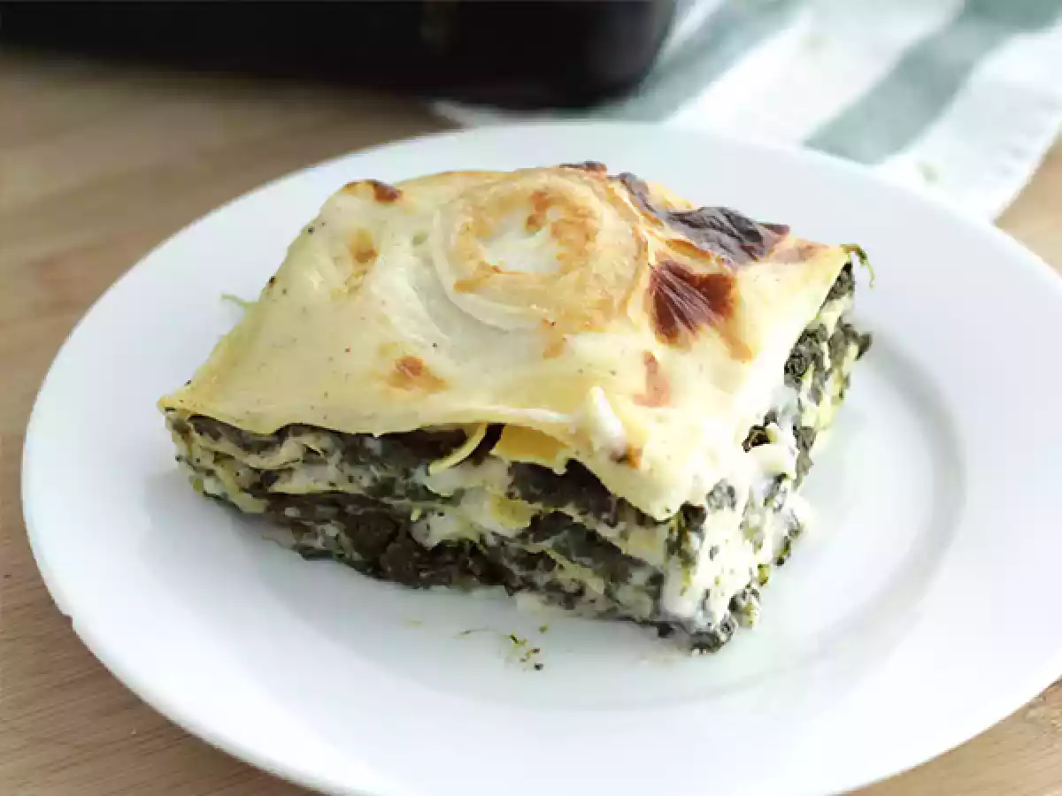 Lasaña vegetariana de espinacas y queso de cabra - foto 2