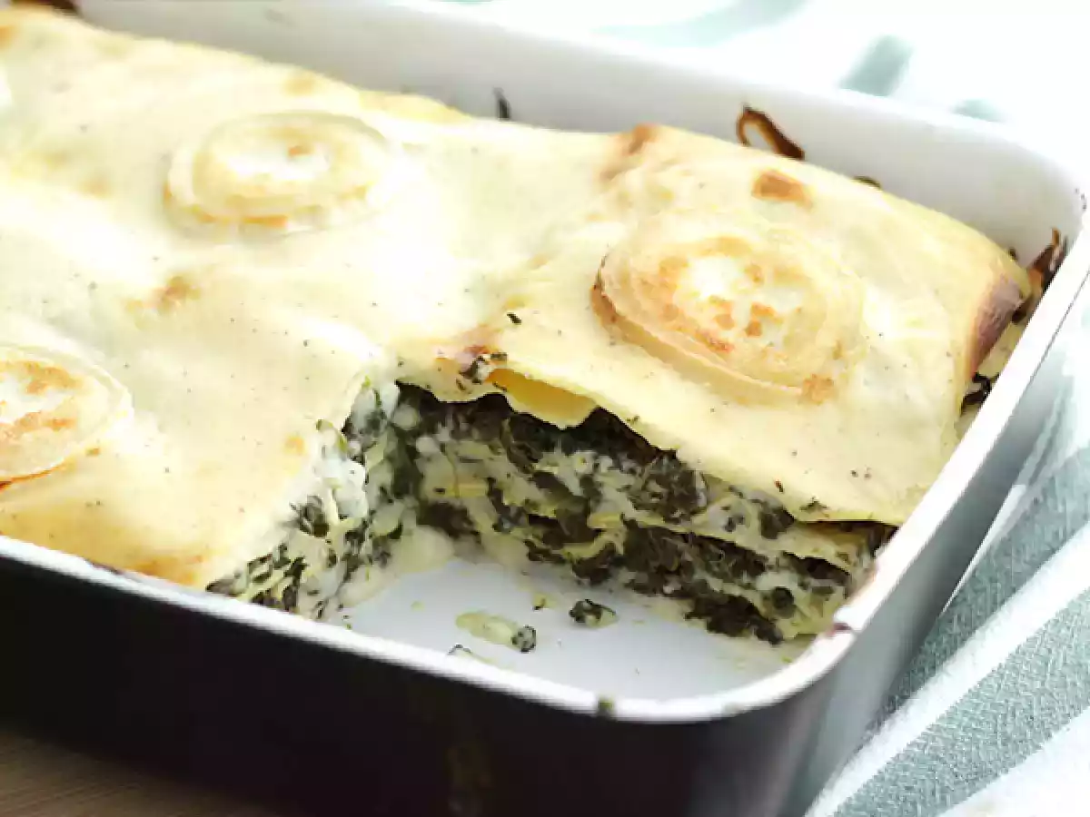 Lasaña vegetariana de espinacas y queso de cabra - foto 4