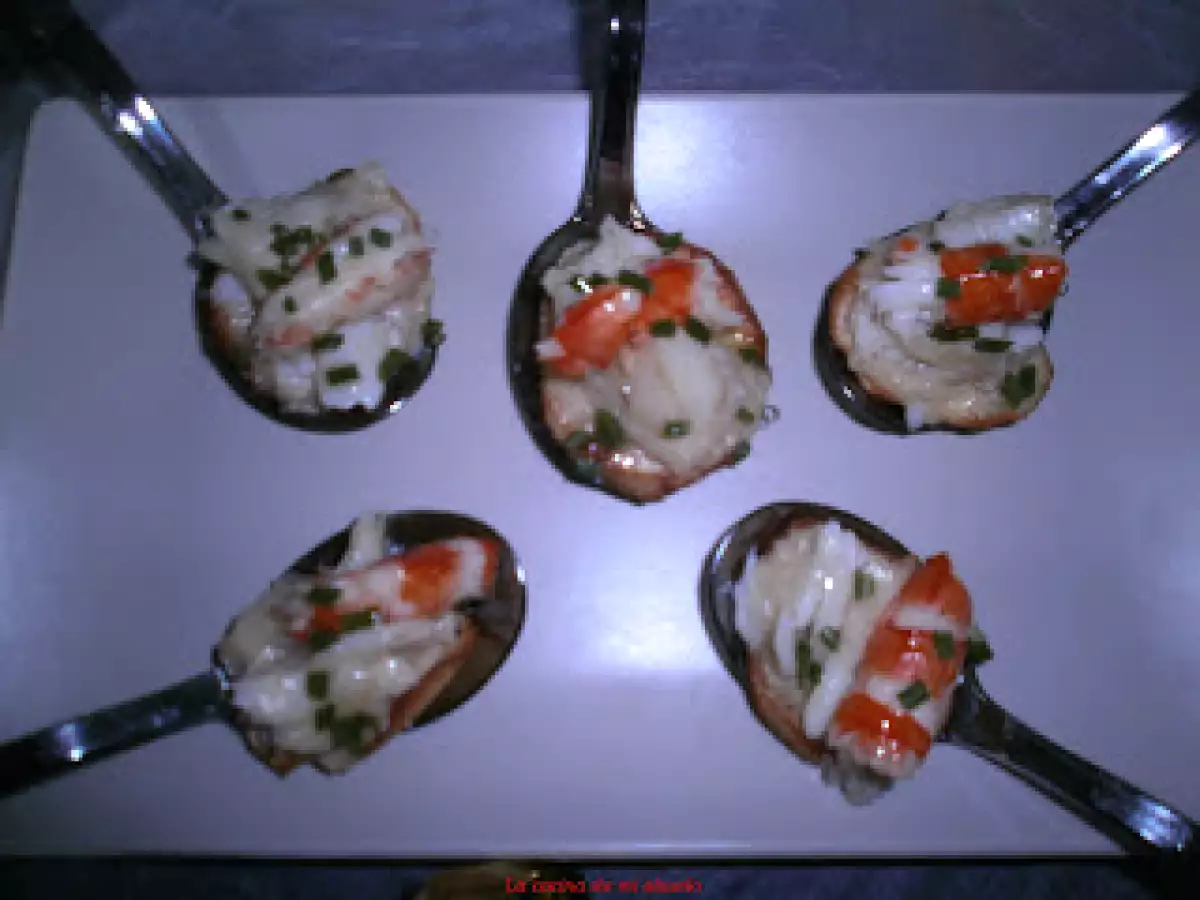 Lascas de bacalao confitado y langostinos - foto 3