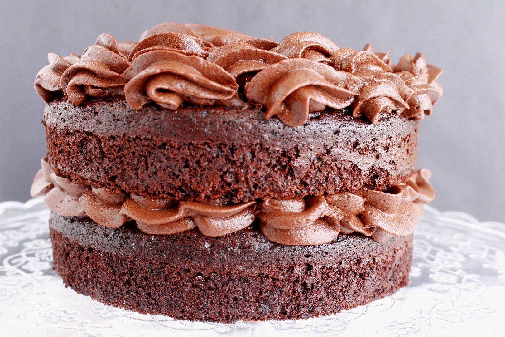 Layer cake de chocolate con buttercream de chocolate, Receta Petitchef