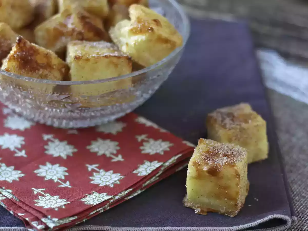Leche frita en freidora de aire. El postre tradicional con menos aceite y el sabor de siempre - foto 3