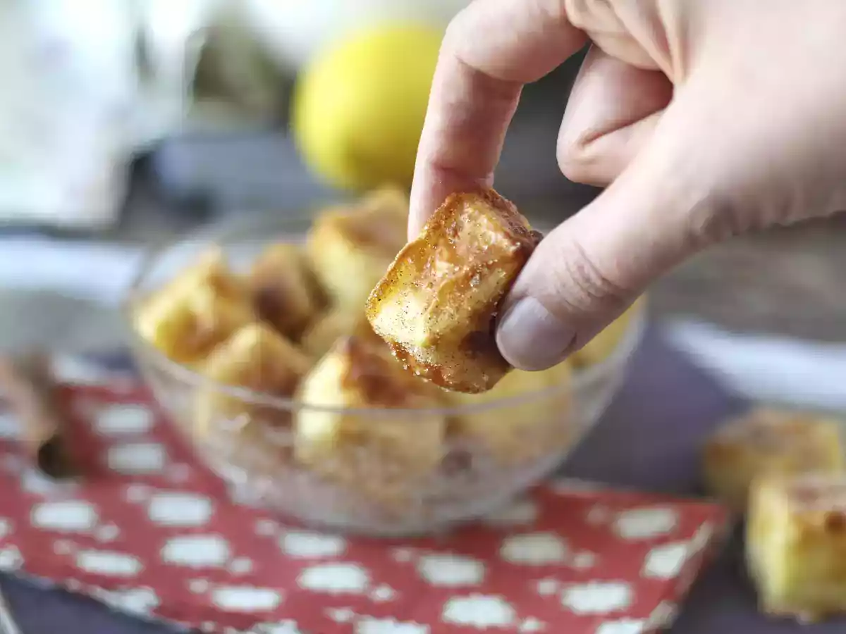 Leche frita en freidora de aire. El postre tradicional con menos aceite y el sabor de siempre - foto 4