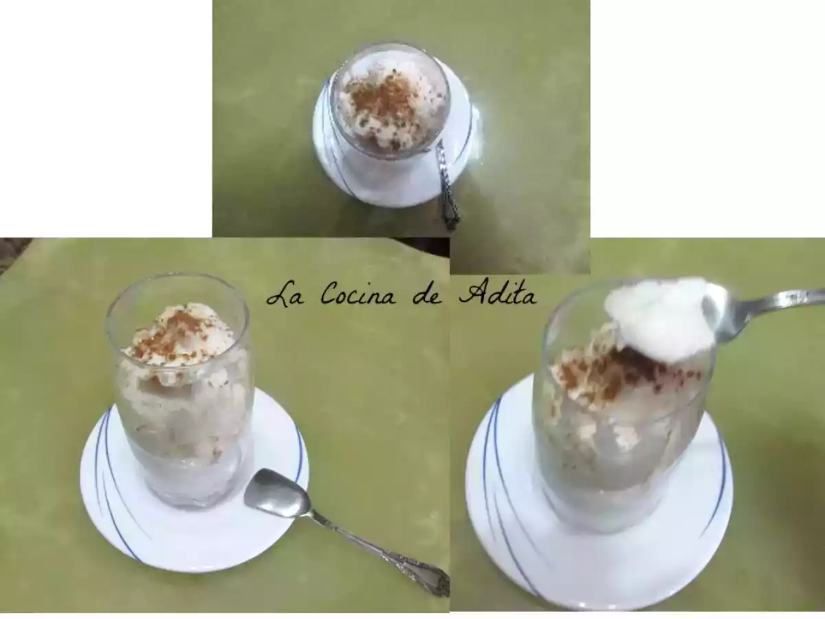 Leche merengada, con leche desnatada