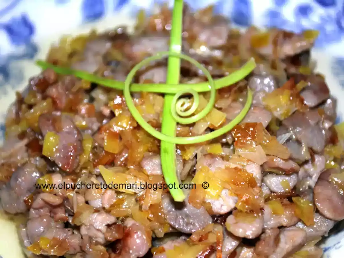 Lechecillas de ternasco con puerro caramelizado