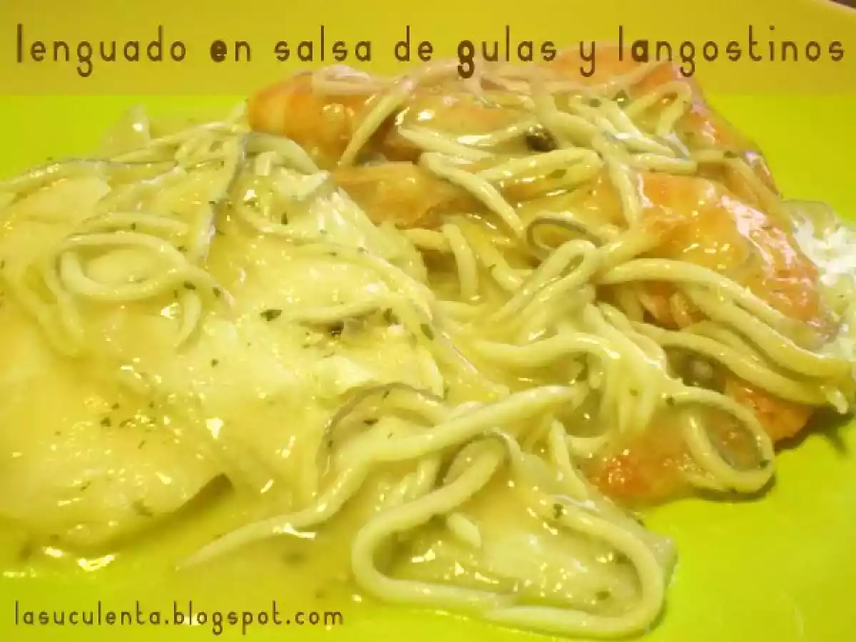 Lenguado en salsa de gulas y langostinos - foto 2
