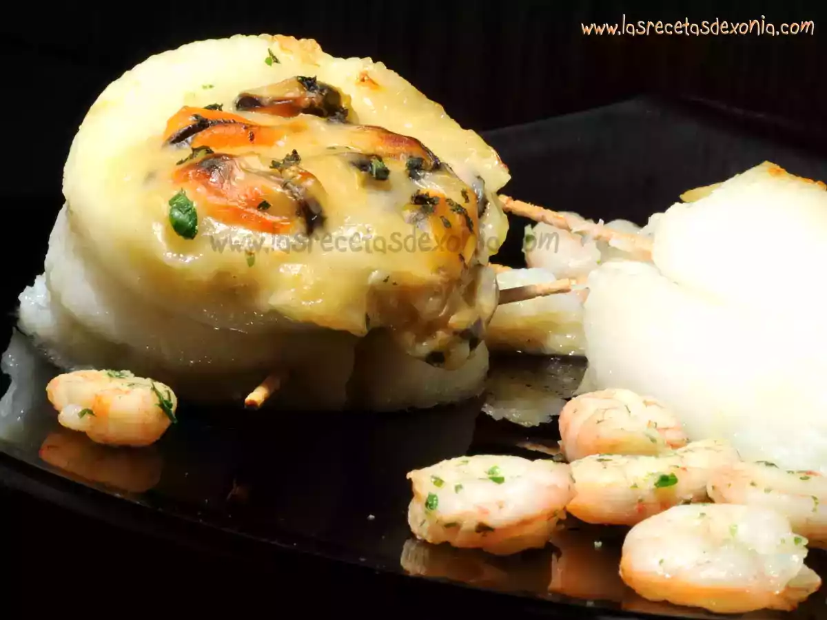 Lenguado relleno de mejillones