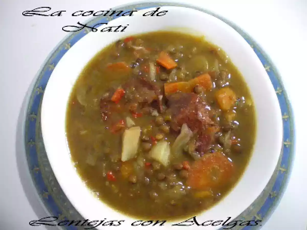 LENTEJAS CON ACELGAS Y CHORIZO. - foto 2